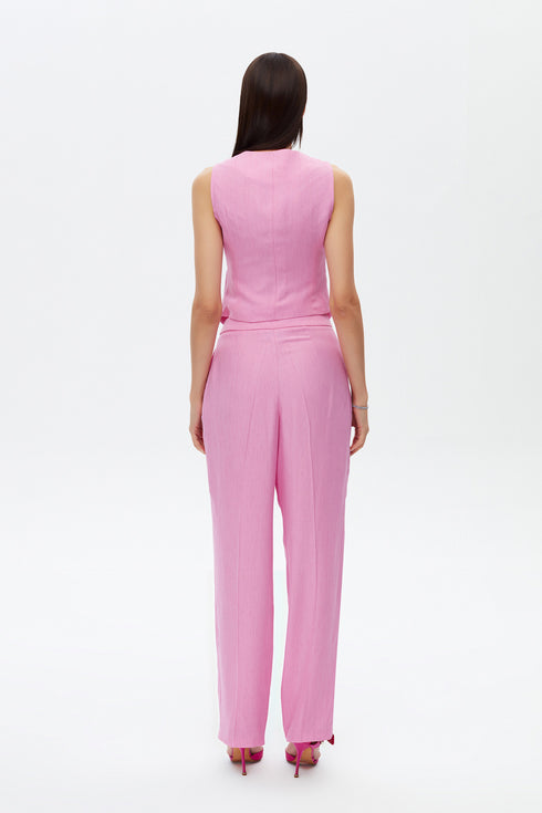 Taffy Pink Pleated Trousers